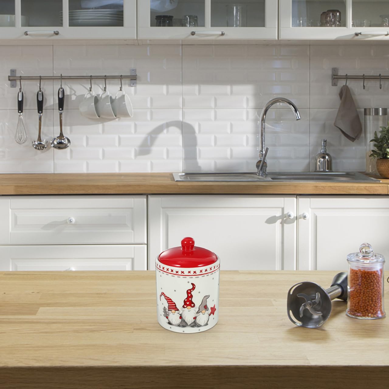 DOITOOL Christmas gnome jar brightens shelves with holiday flair