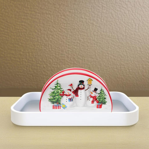 DOITOOL Christmas tissue holder fits standard napkins for daily use