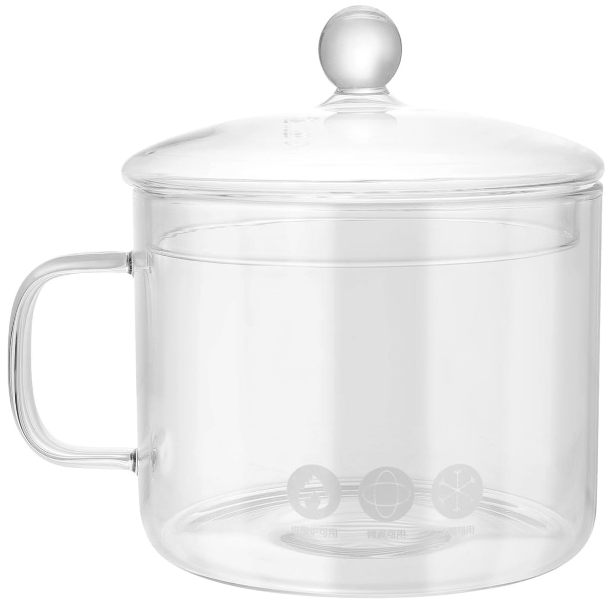 DOITOOL clear glass simmer pot with lid on stove for soups and noodles