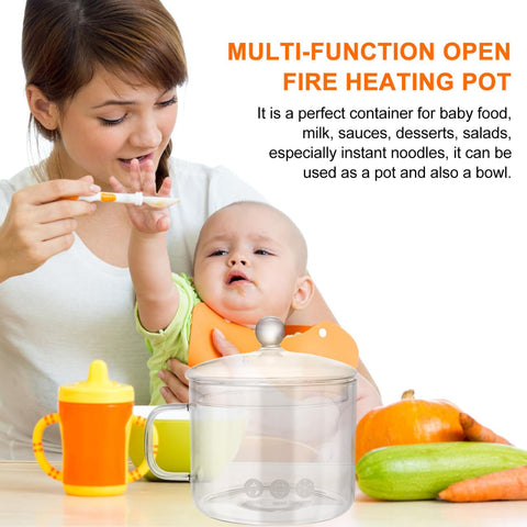 DOITOOL glass simmer pot with noodles and pasta