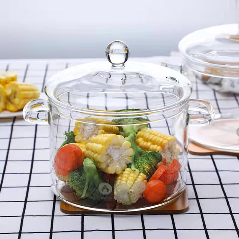 DOITOOL Glass Simmer Pot compact for small kitchens and storage.
