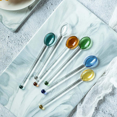 DOITOOL glass spoons suit desserts and beverages alike
