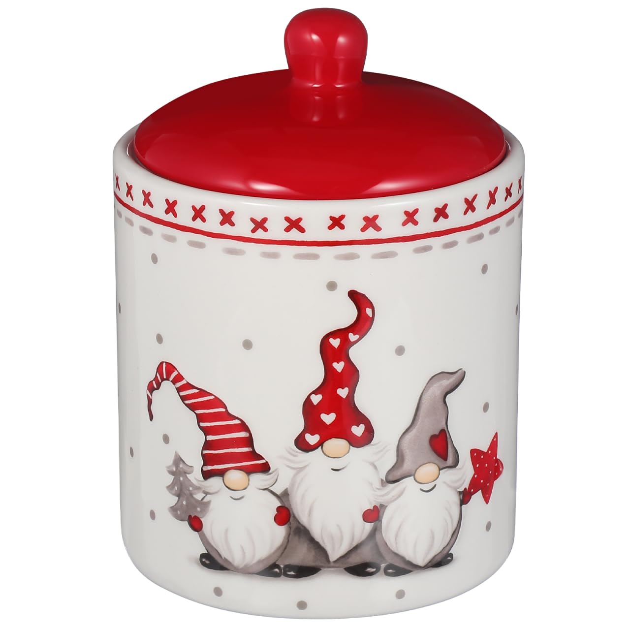 DOITOOL gnome cookie jar with lid keeps treats fresh on display