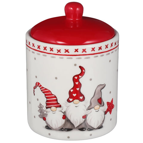 DOITOOL gnome cookie jar with lid keeps treats fresh on display