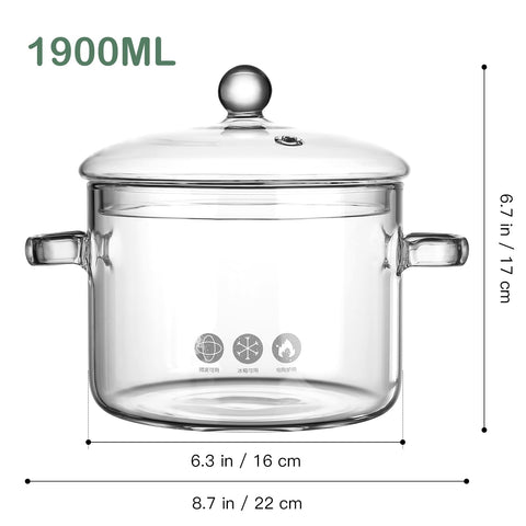 DOITOOL transparent simmer pot for easy view of cooking progress