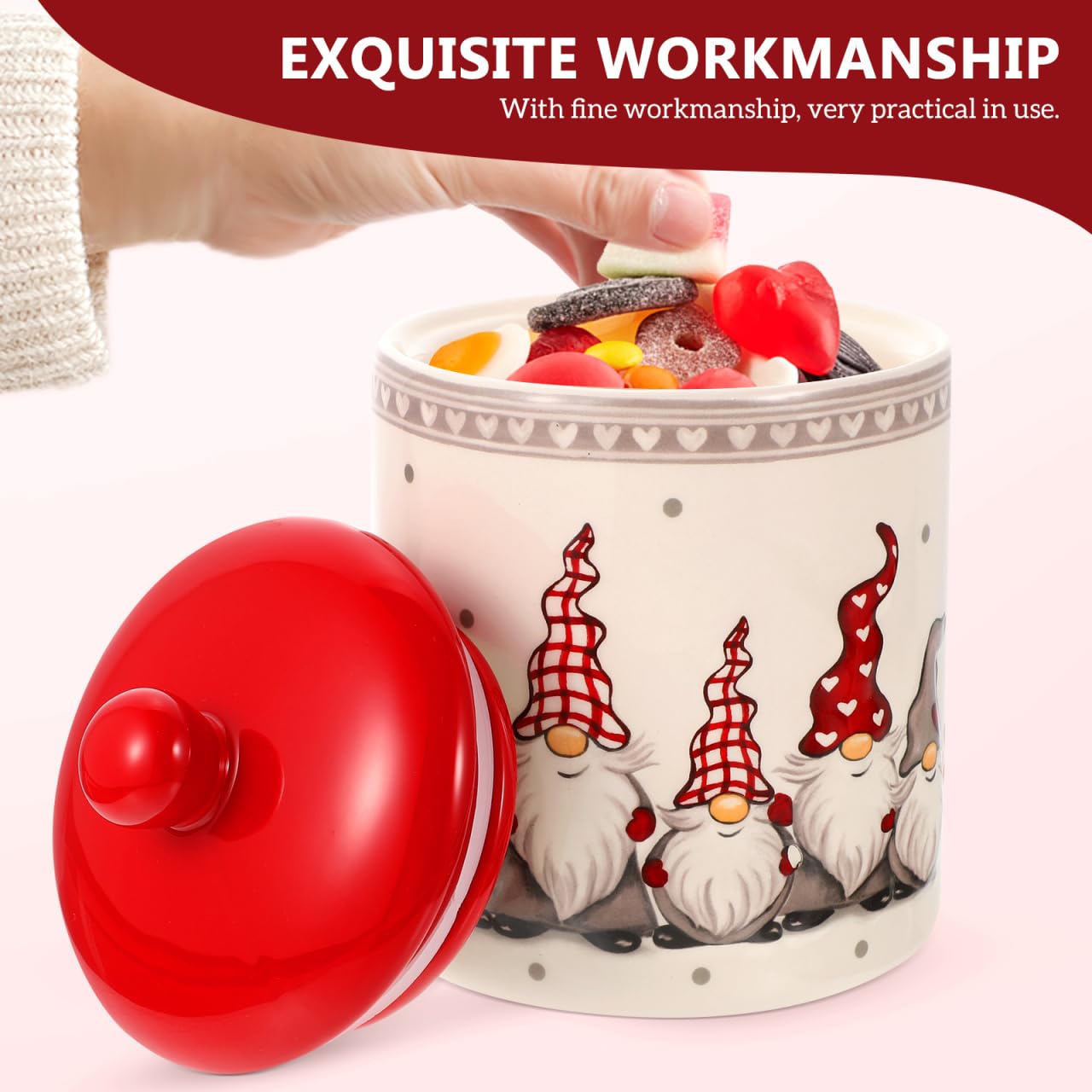 DOITOOL christmas cookie jar modern design suitable for shelves.