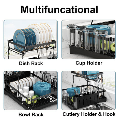 Doitsf full counter setup dries plates, bowls, and cups efficiently