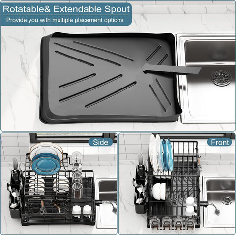 Doitsf utensil holder keeps cutlery neatly organized during drying