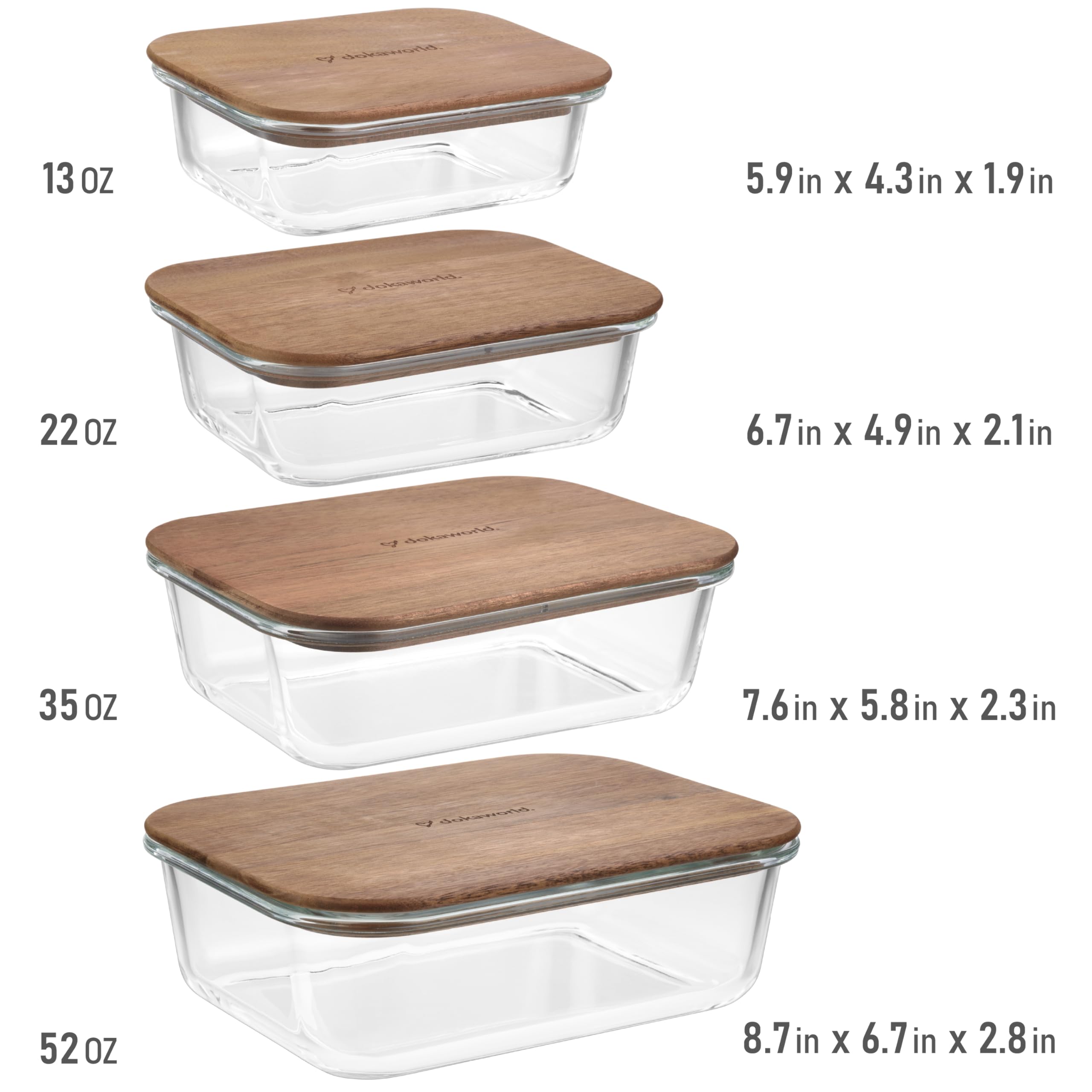 dokaworld acacia lids close-up showing tight seal for freshness