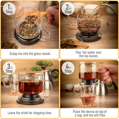 dokaworld borosilicate glass infuser closeup shows heat resistance and clarity