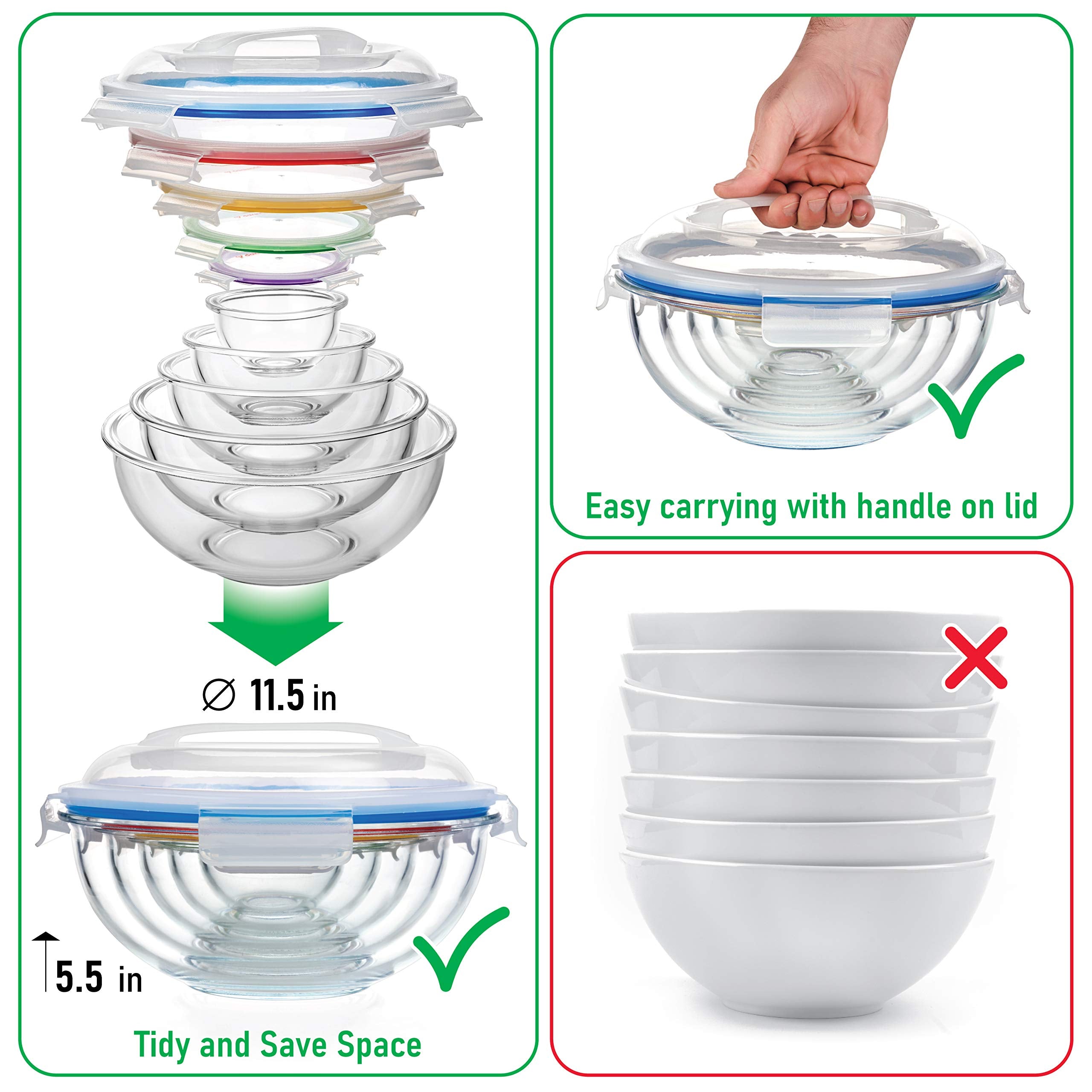 Dokaworld BPA-free lids with airtight seal for freshness