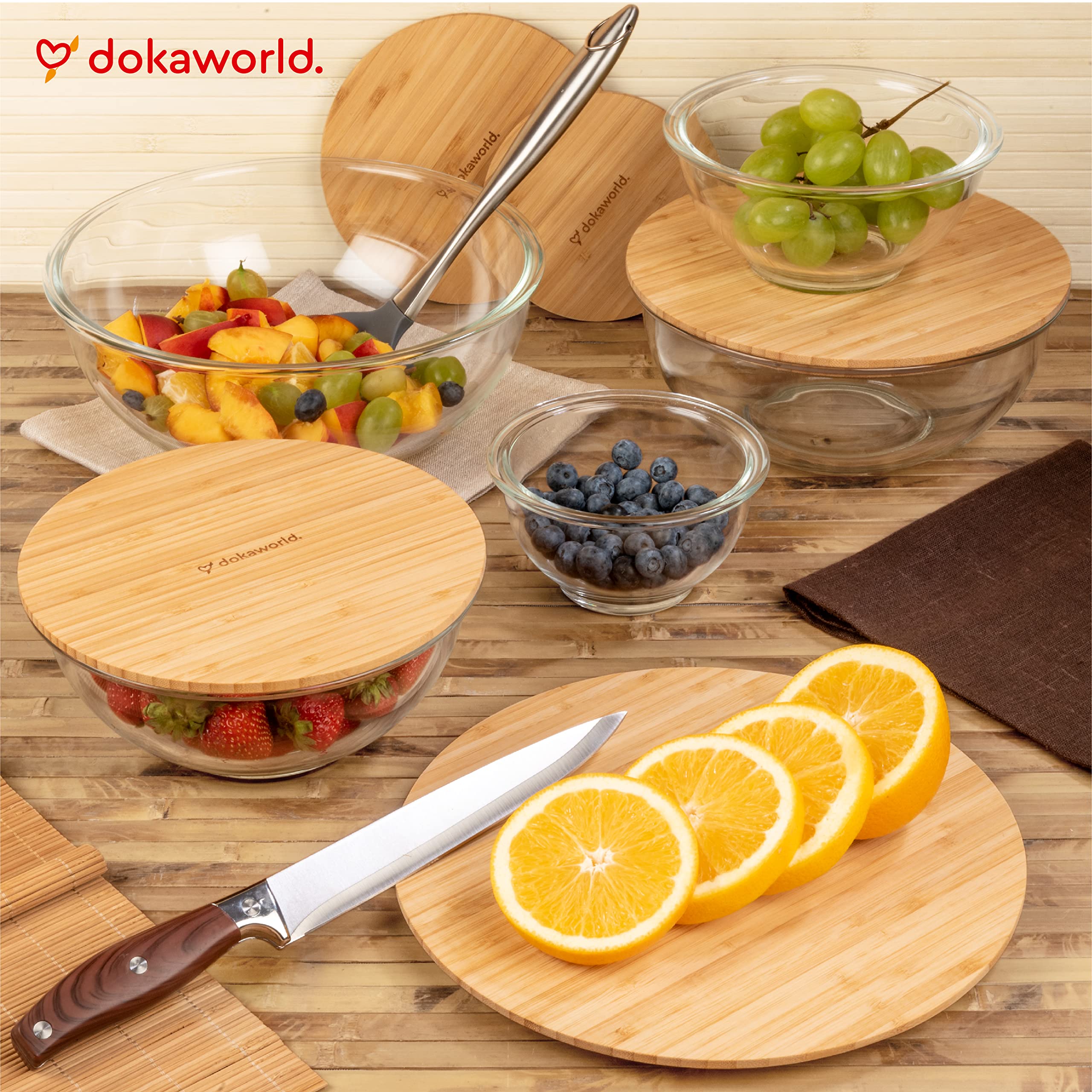 dokaworld BPA-free recyclable glass bowls for safer kitchens