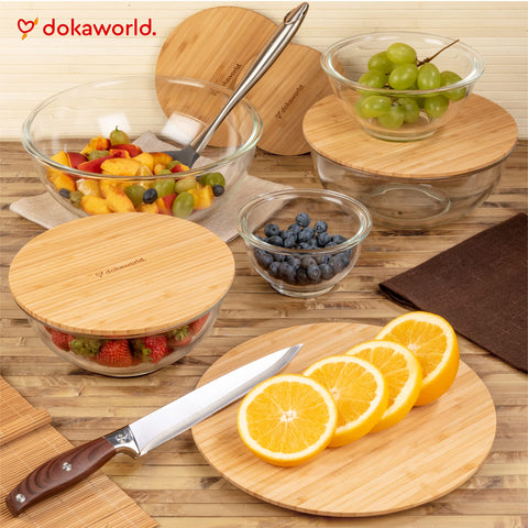 dokaworld BPA-free recyclable glass bowls for safer kitchens
