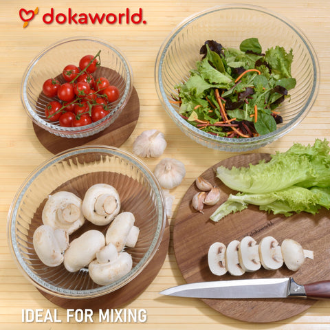 dokaworld dishwasher-safe glass bowls for easy cleanup
