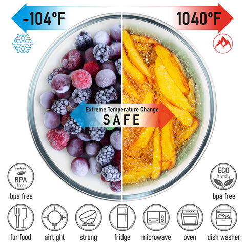 dokaworld microwave-safe glass bowls ready for quick reheating