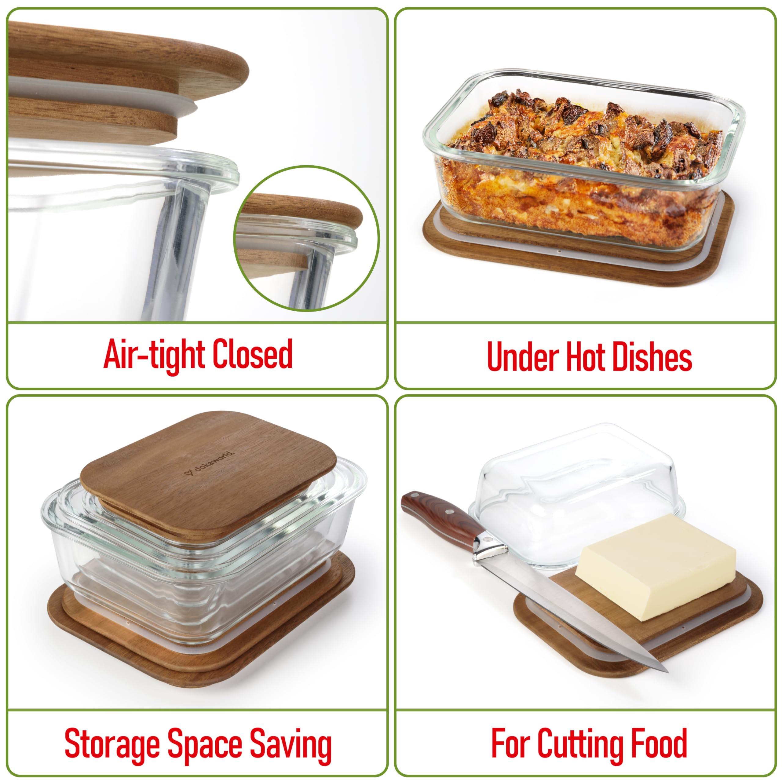 dokaworld borosilicate glass oven and freezer safe for versatile use