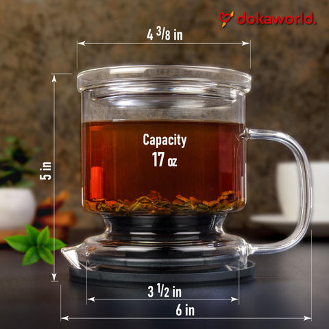 dokaworld tea infuser mug setup demonstrates versatile daily brewing