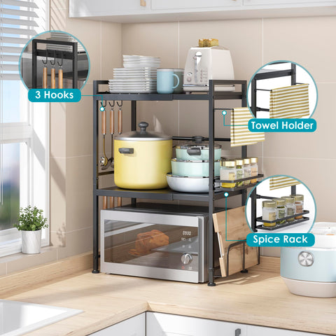 DOLALIKE shelf with cutting board holder for easy meal prep