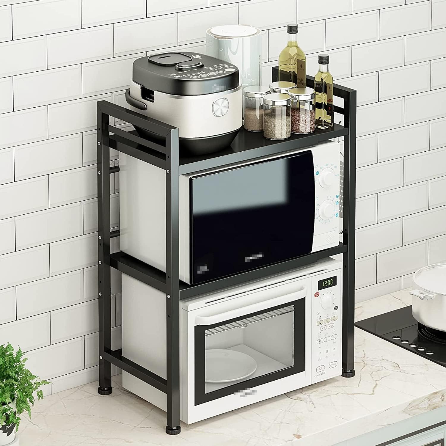 DOLALIKE compact microwave shelf with easy-assembly tools for quick setup