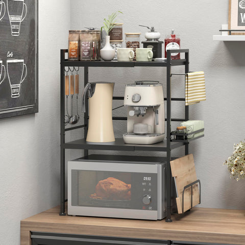 DOLALIKE microwave shelf spice organizer keeps seasonings within reach
