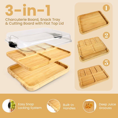 Dolce Casa bamboo serving tray highlighting natural material