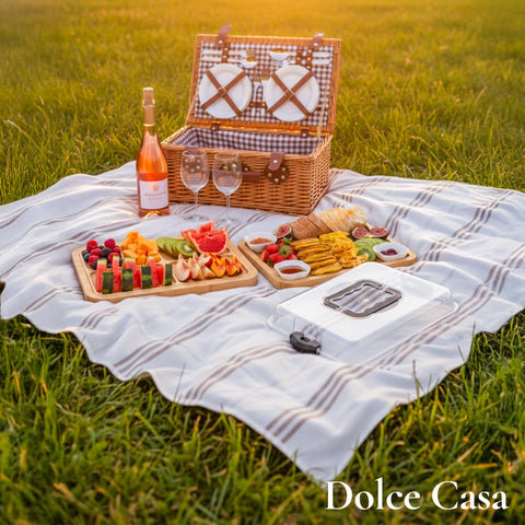 Dolce Casa charcuterie board open layout for large party platters.