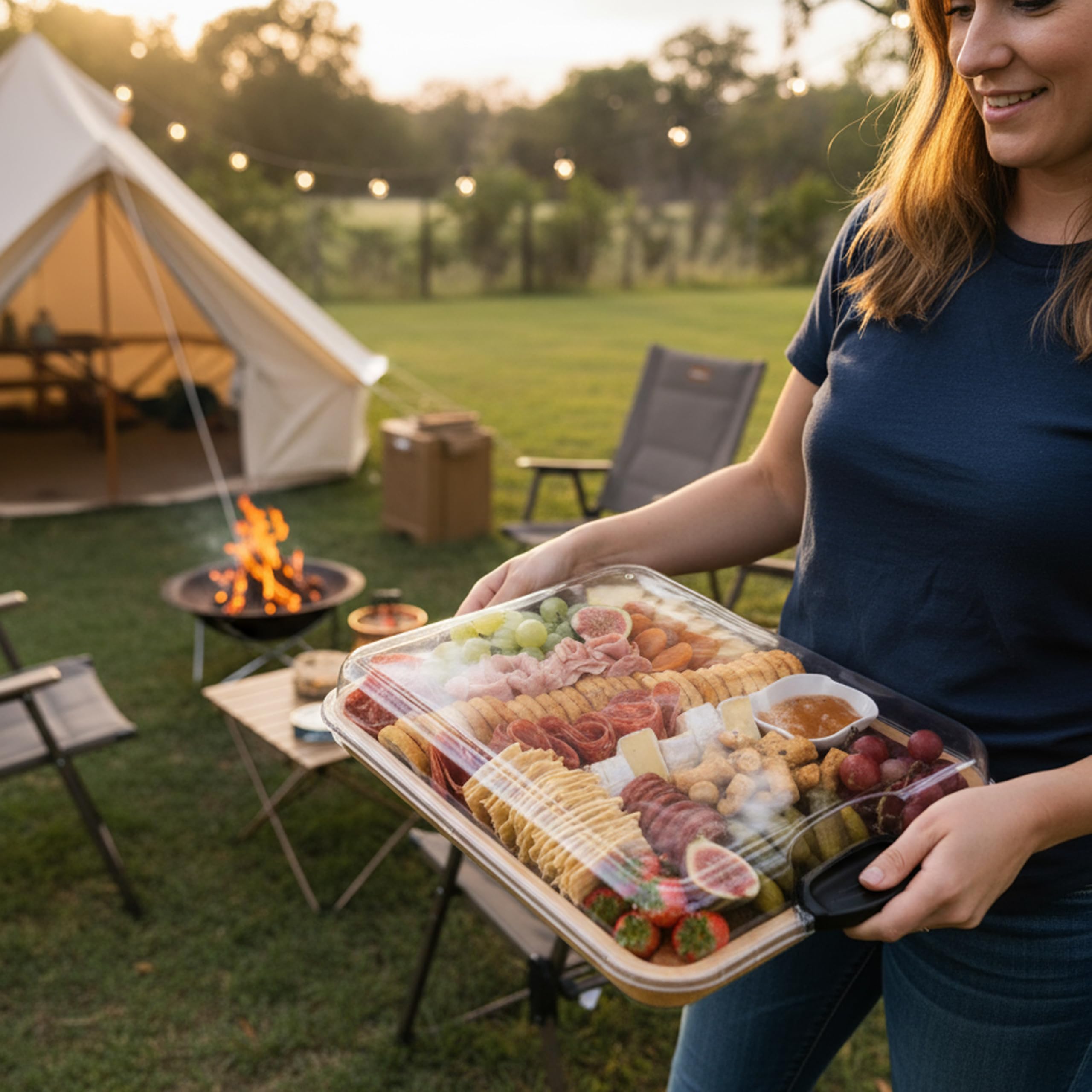 Dolce Casa charcuterie board converted to a party platter layout