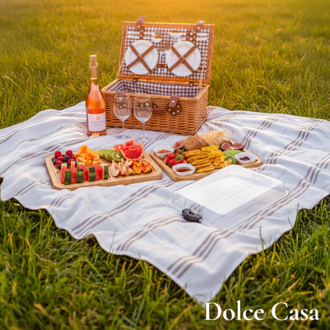 Dolce Casa charcuterie board ready for a portable picnic