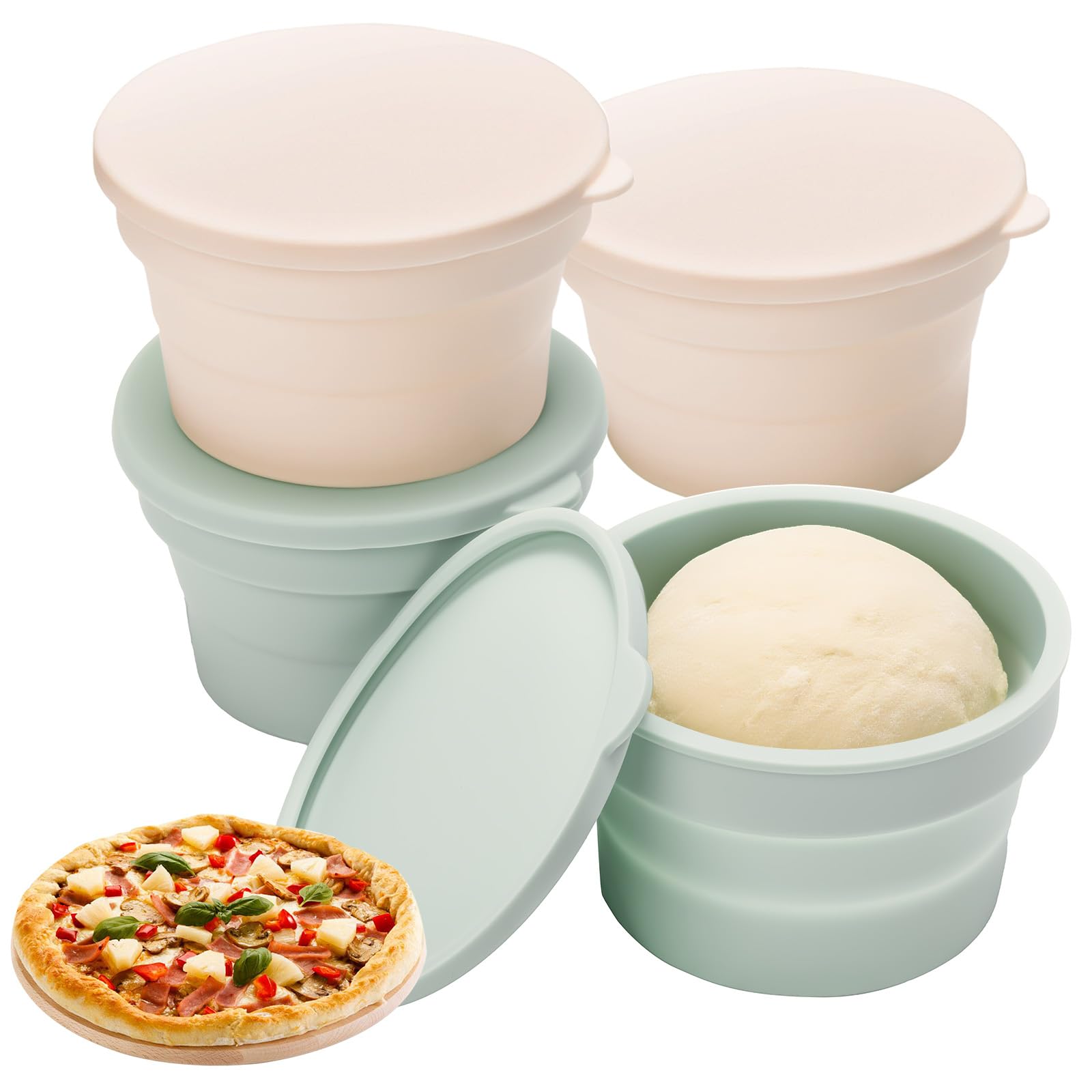 Dolcety pizza dough proofing box with stackable lids keeps dough organized for proofing.
