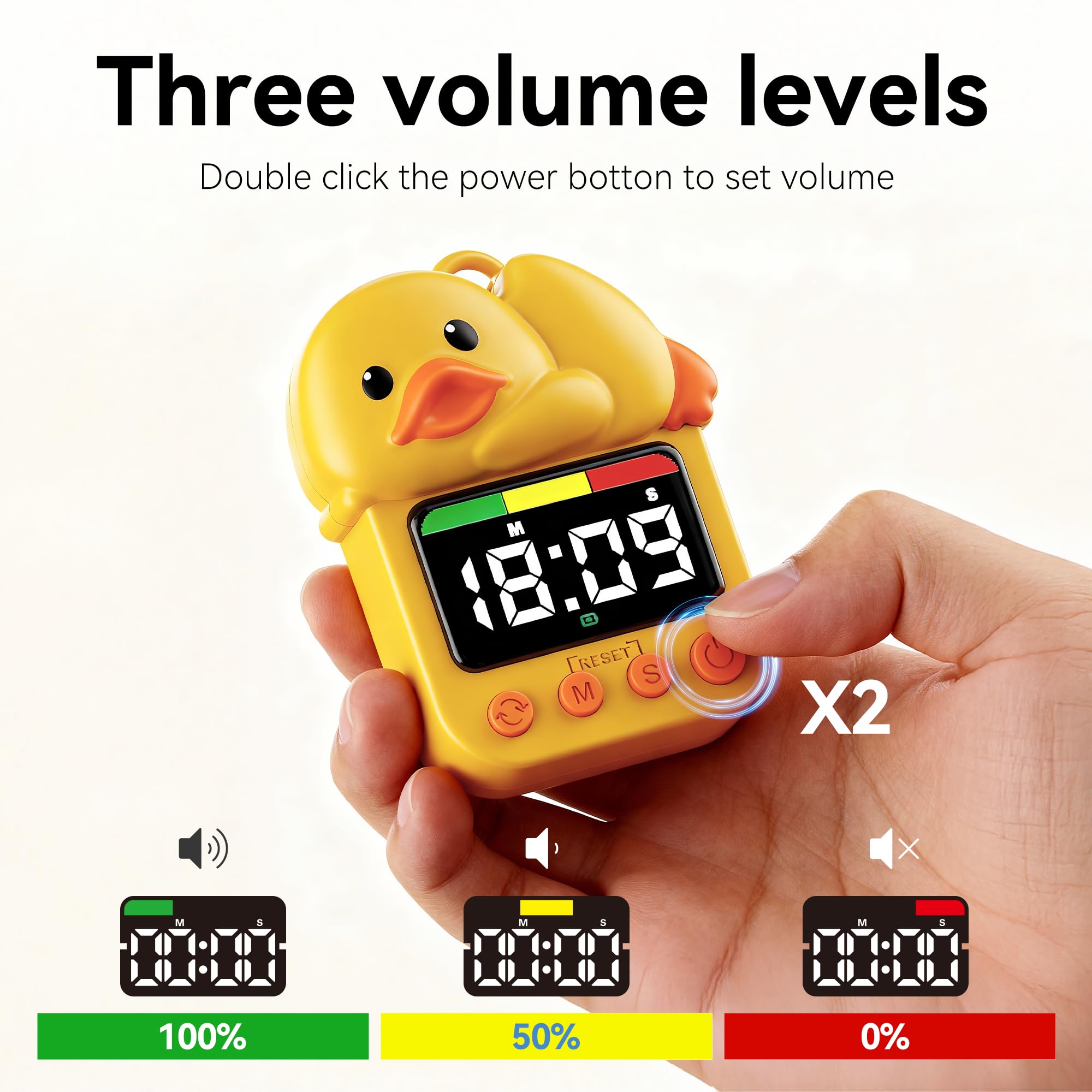 Doli Yearning duck timer cute duck design appeals to children.