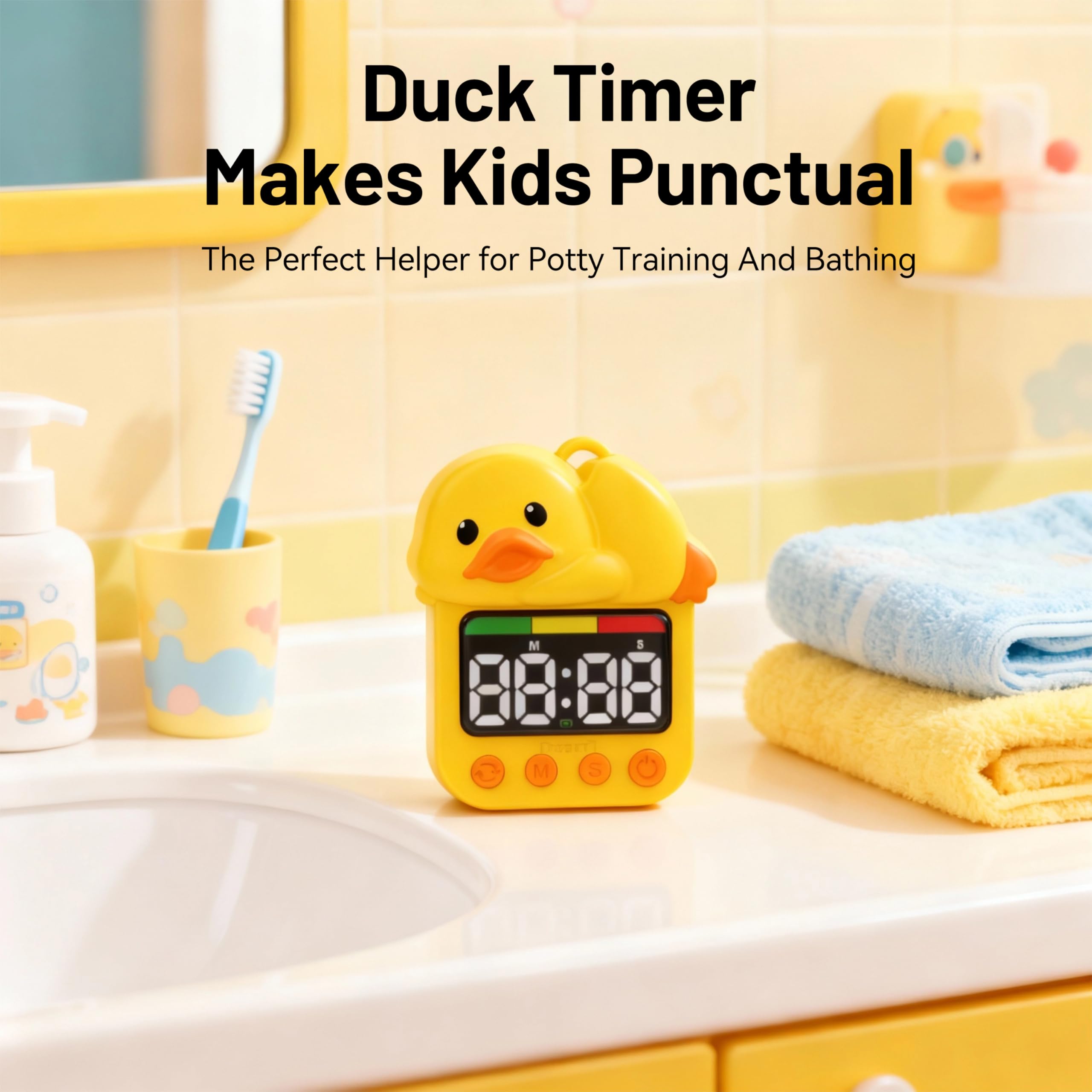 Doli Yearning duck timer volume control lets you adjust audible alerts.