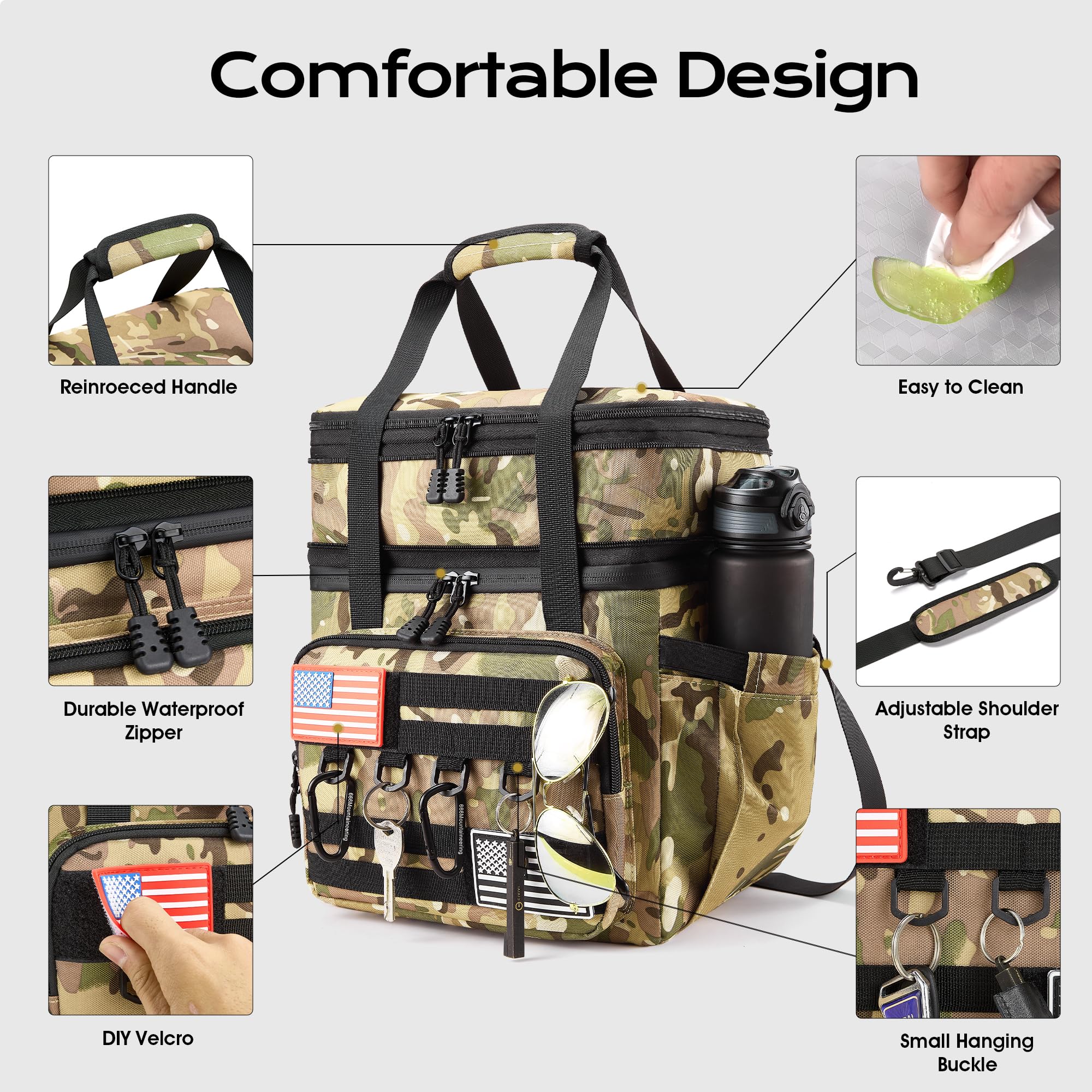 DOLOPL dual compartments prevent flavor mixing and keep foods separate.