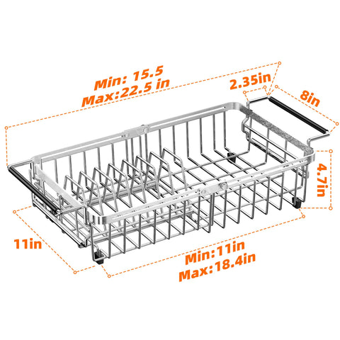 Dolreiik dish rack with utensil holder for organized cutlery