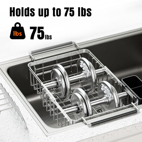 Dolreiik silver finish dish rack with modern kitchen look