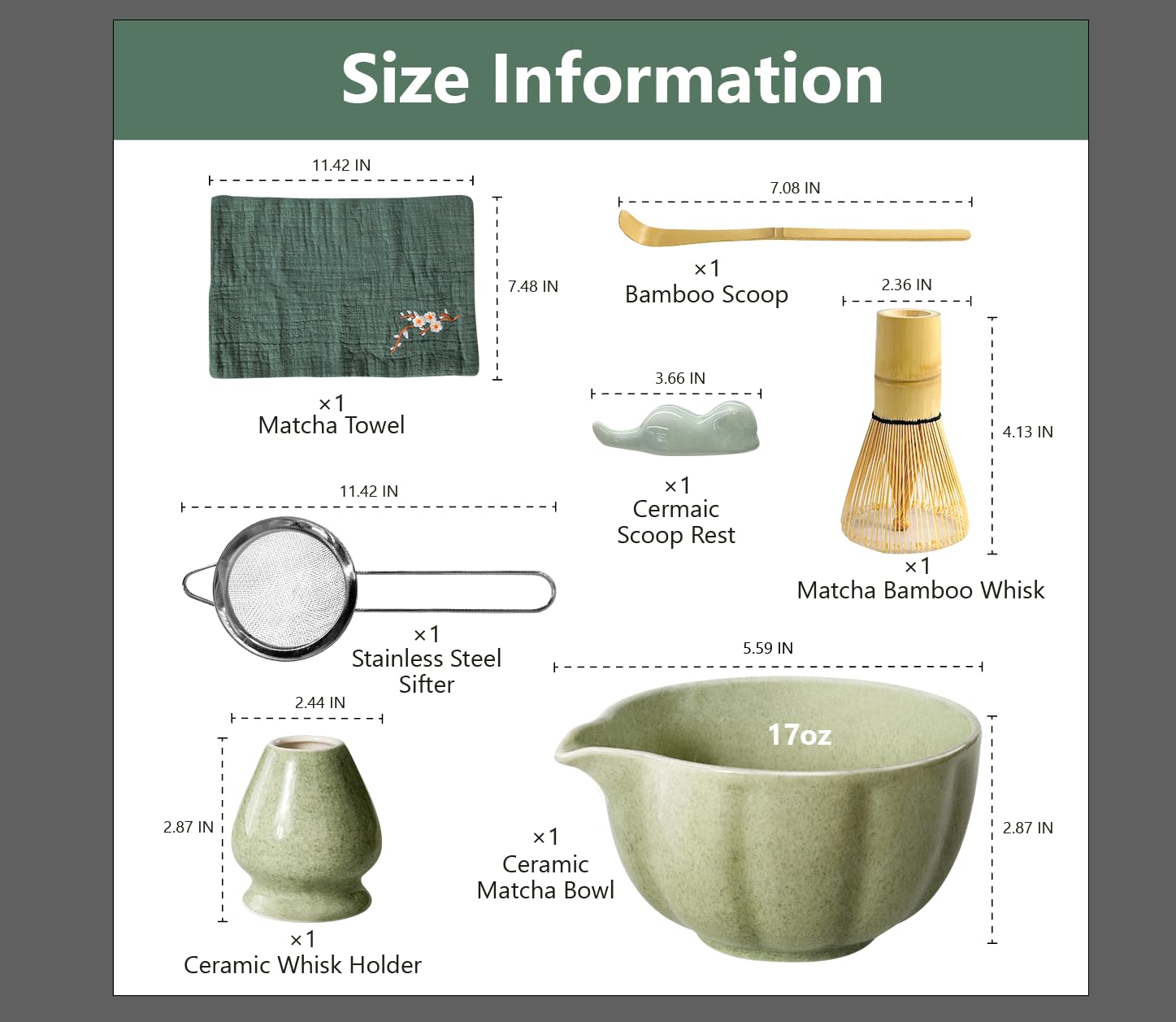 Domaci Matcha Whisk Set bamboo scoop and rest for tidy prep.