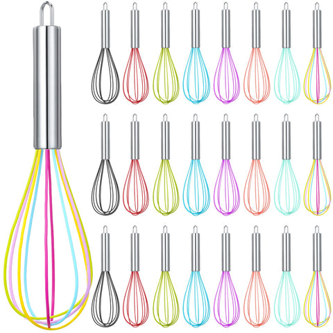 Domensi Christmas whisks colorful 8inch set for festive baking and gifting.