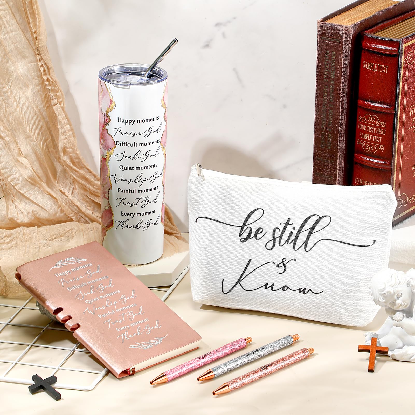 Domensi inspirational canvas bag carries essentials with faith-inspired style