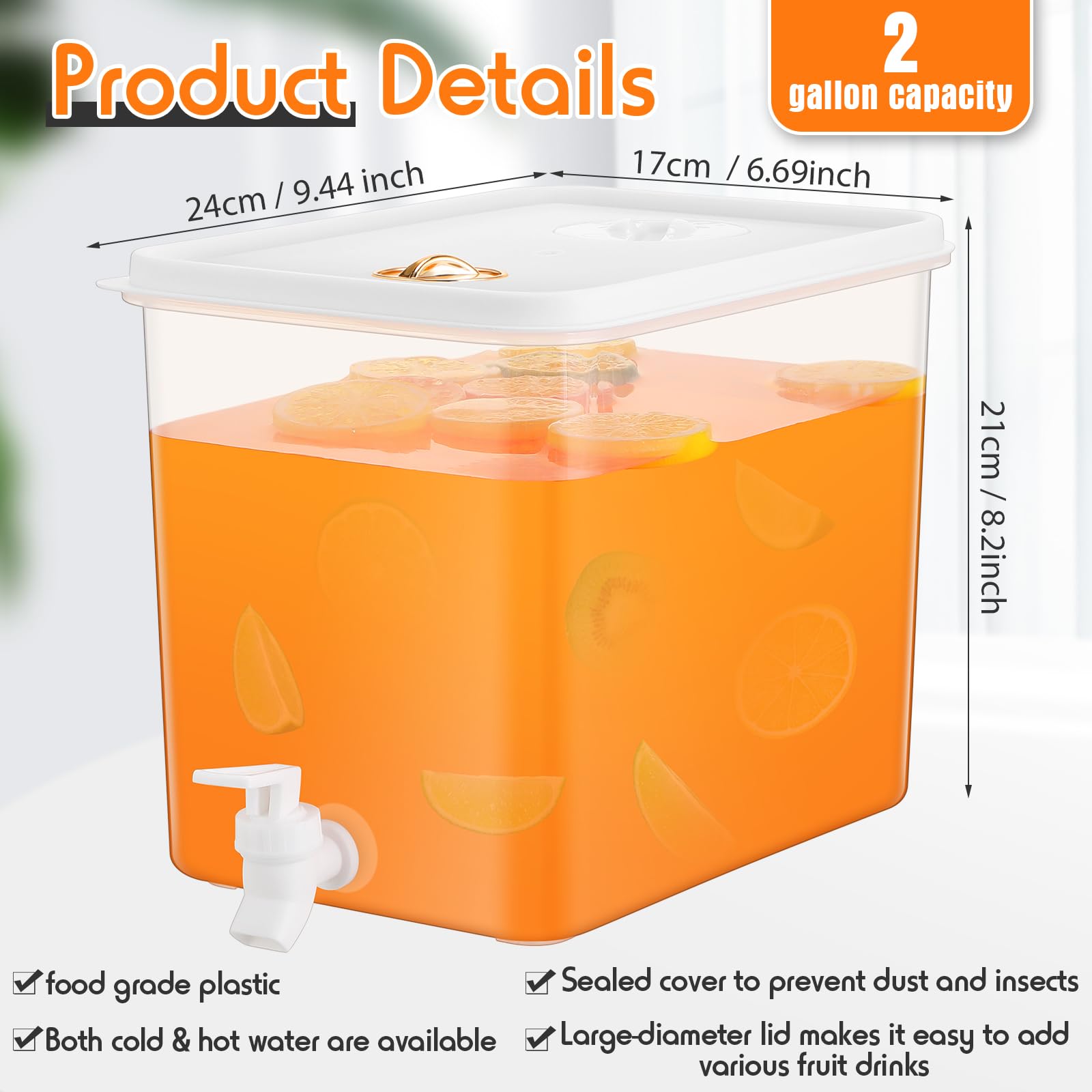 Domensi leak-proof lid keeps beverages sealed in the fridge.