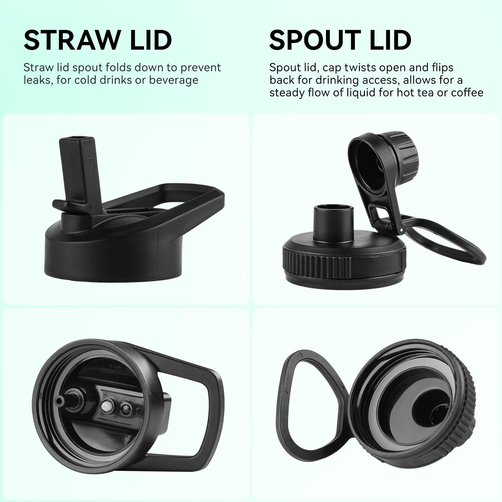 DOMICARE bottle straw lid for hygienic sipping during workouts.