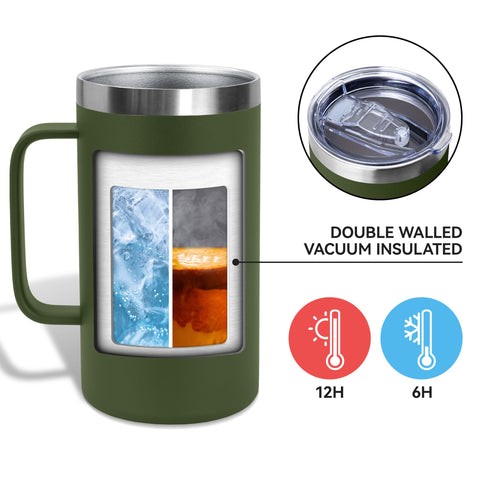 DOMICARE double-wall vacuum insulation keeps beverages at temperature longer