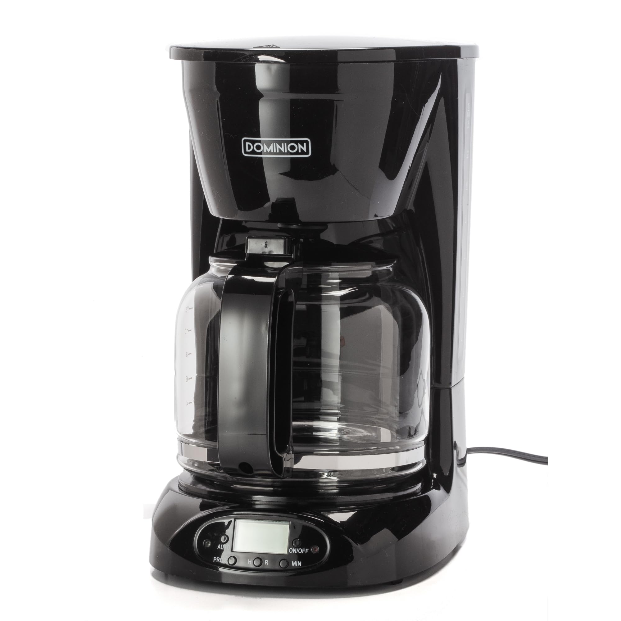 Dominion 15-Cup Deluxe coffee maker morning brew ready feature highlights ease.