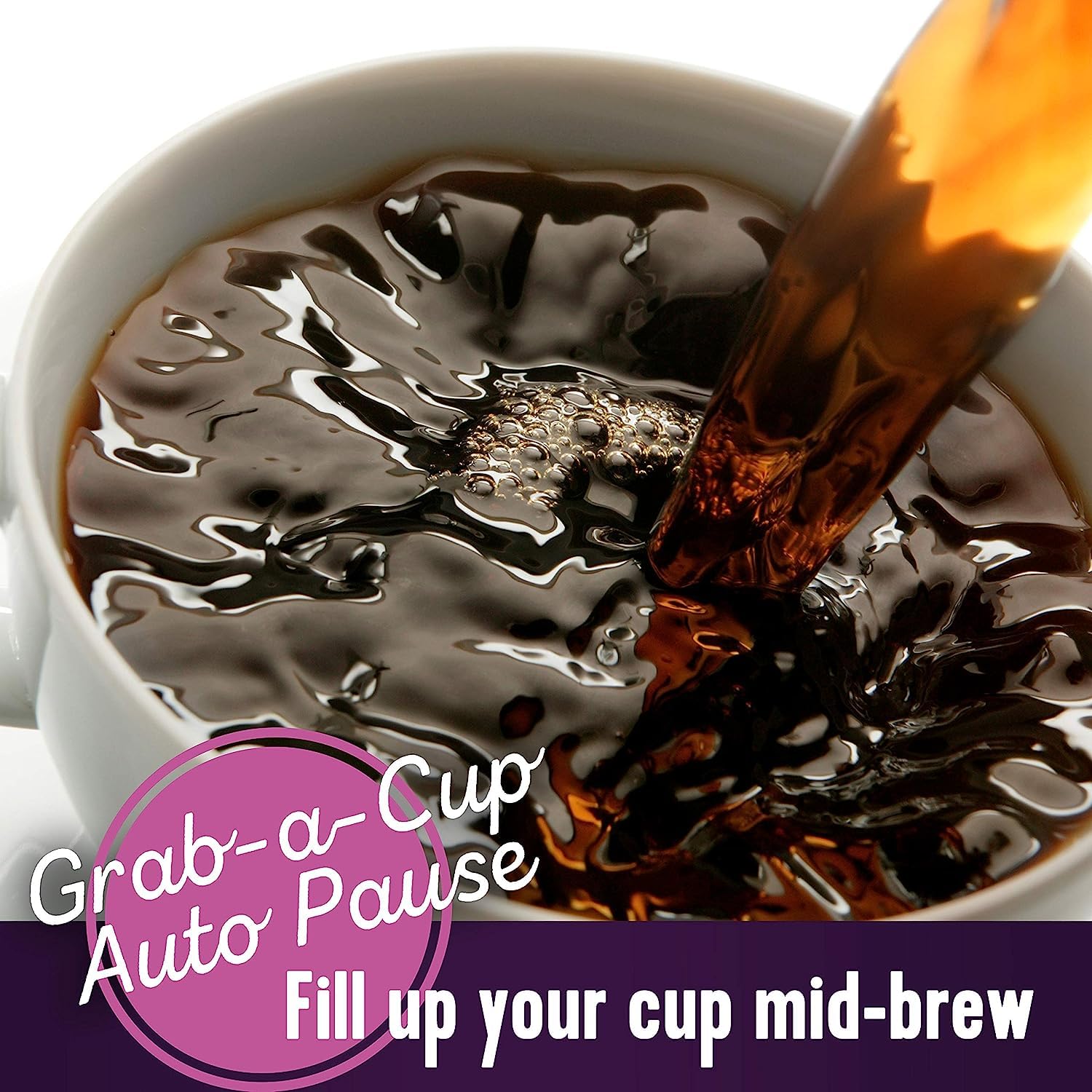 Dominion 15-Cup Deluxe coffee maker reusable filter simplifies cleaning.