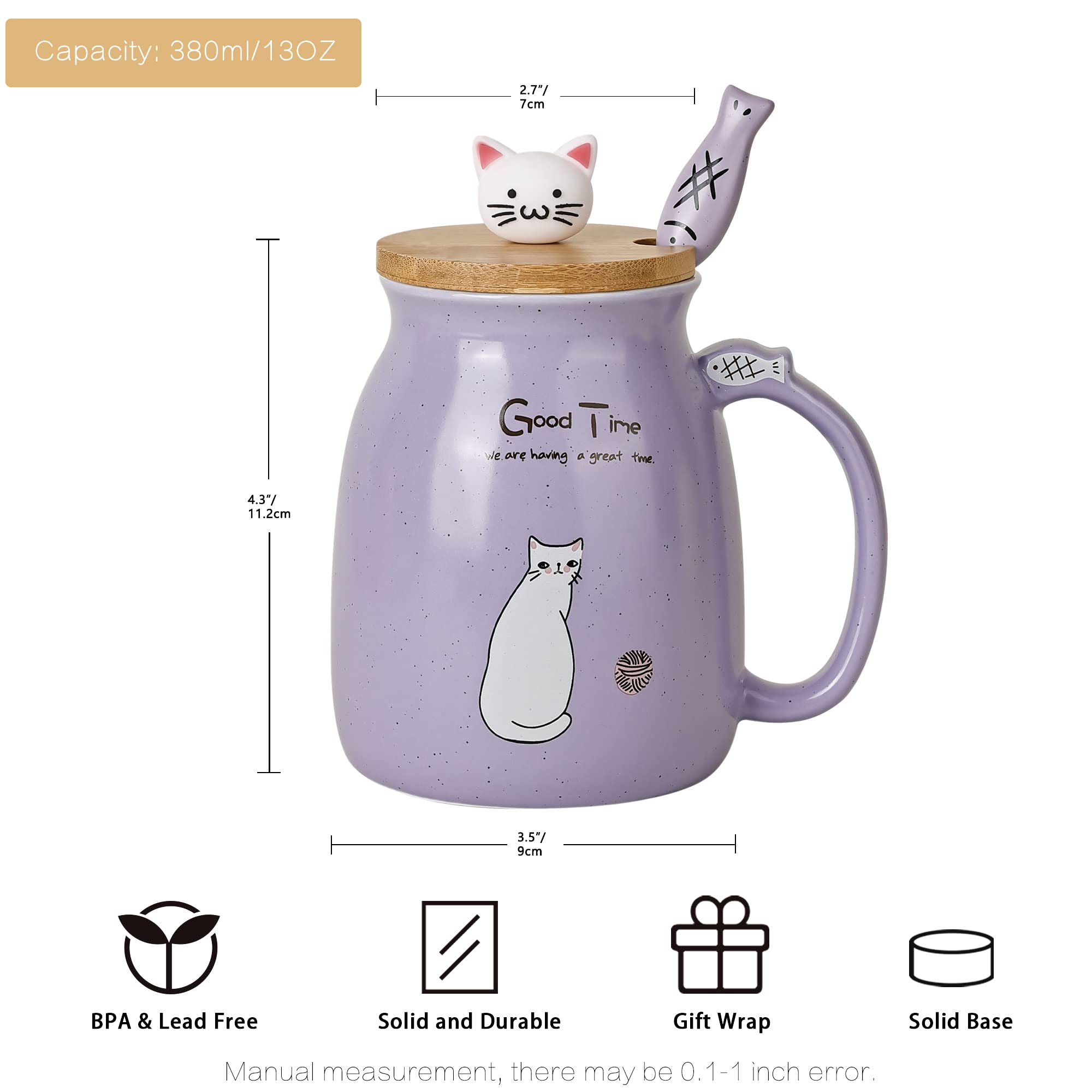 DONGSHANGIFT 500 ml capacity cat mug, great for generous pours.