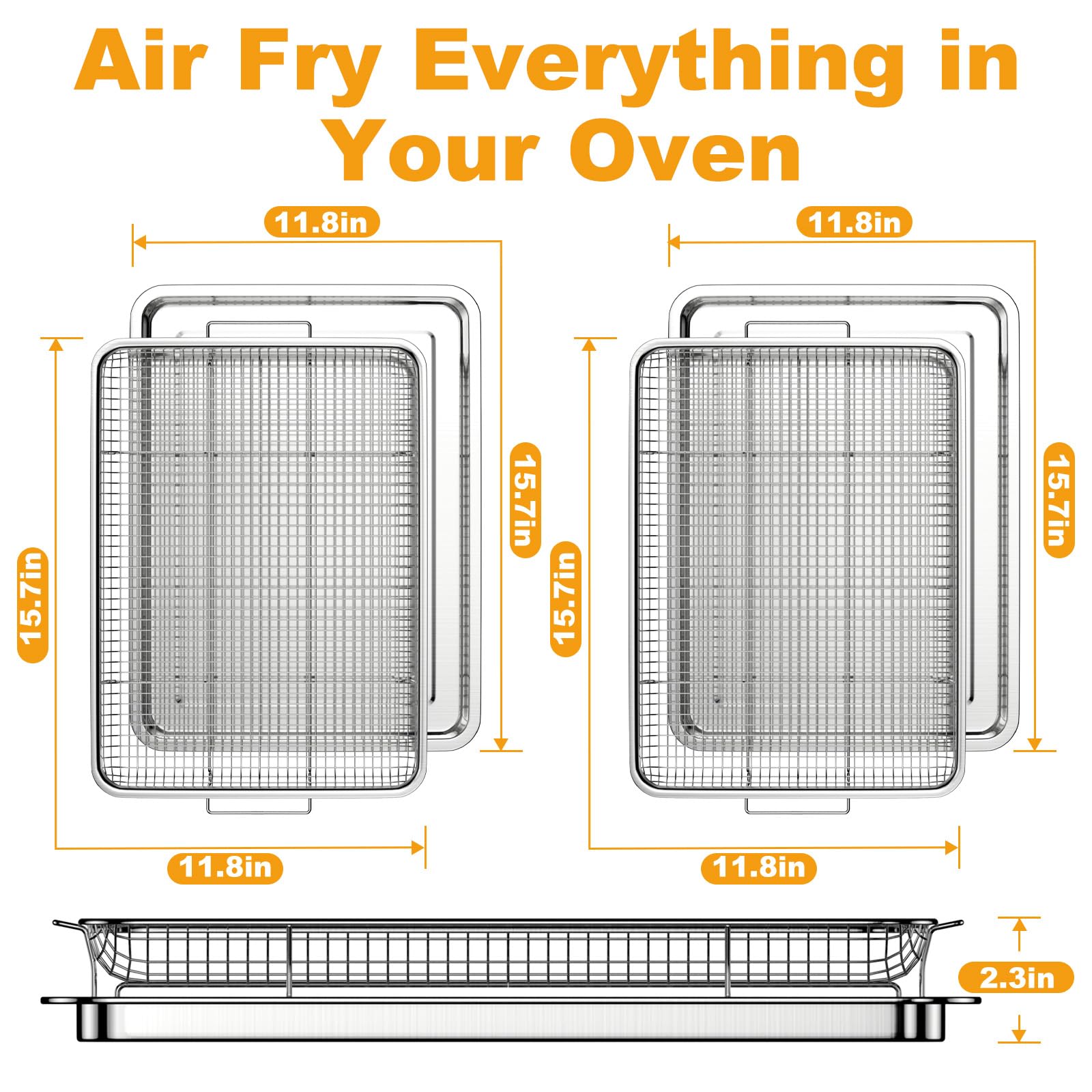 DONGULI mesh-design-360-heat-circulation promotes even browning and crispy textures.
