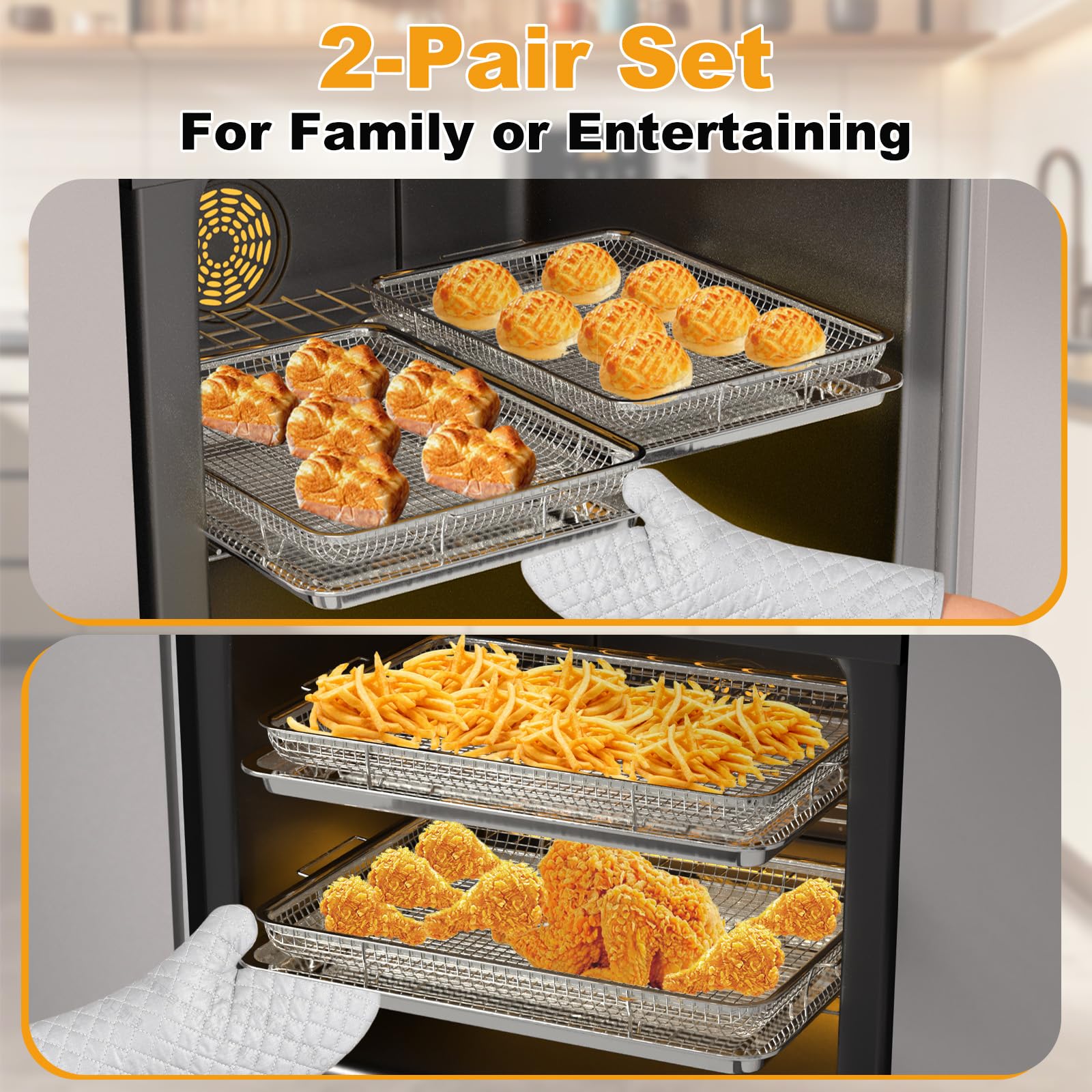 DONGULI mess-free-kitchen-design keeps oil splatter away and doubles as a cooling rack.