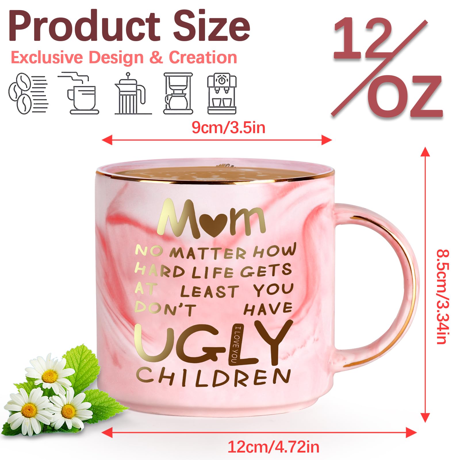 Donse Valentines Mom Mug handmade pattern emphasizes unique gift
