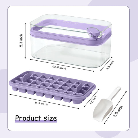 Doonly purple lid keeps ice clean and odors out.