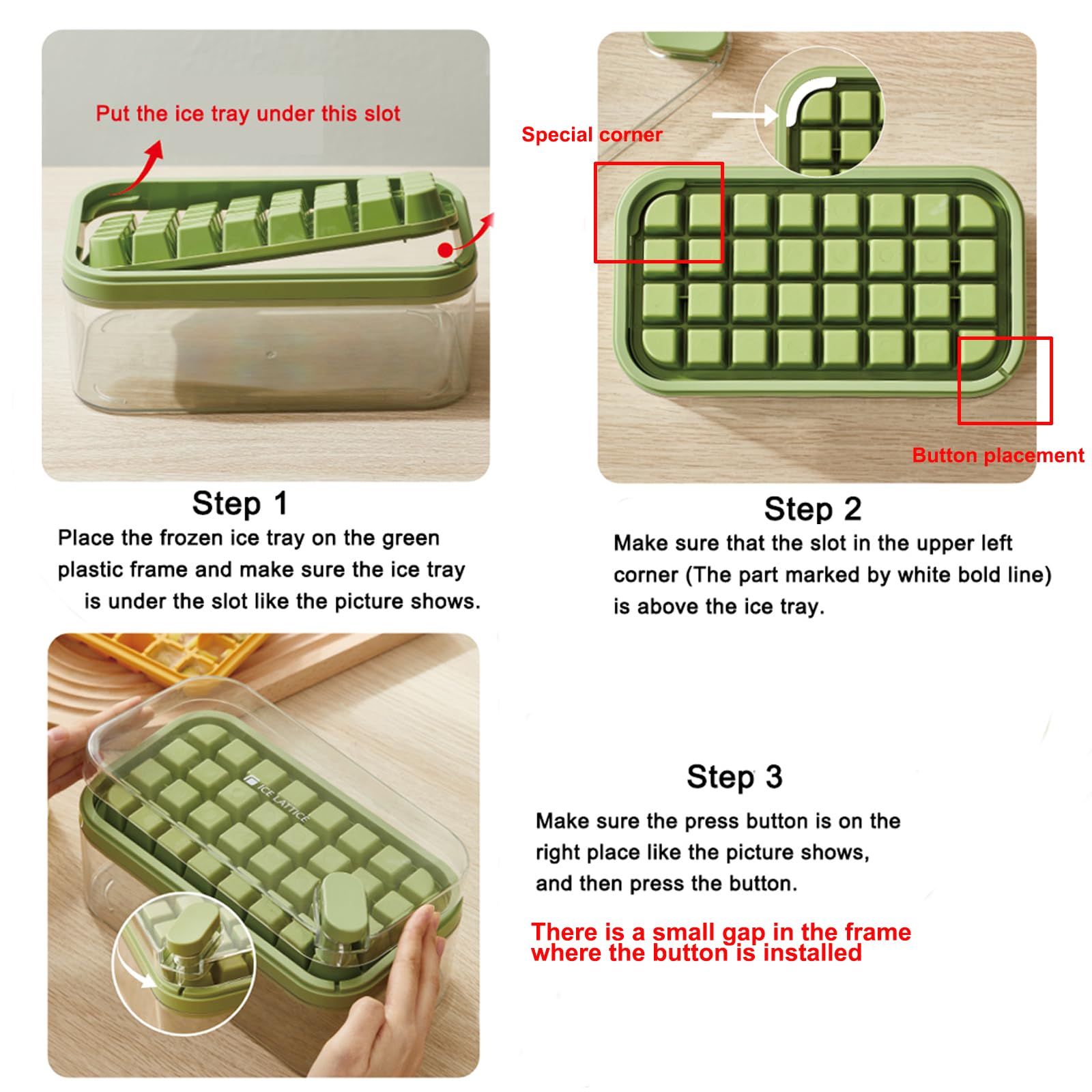 Doonly two-pack 64-piece ice cube mold fits standard freezers.