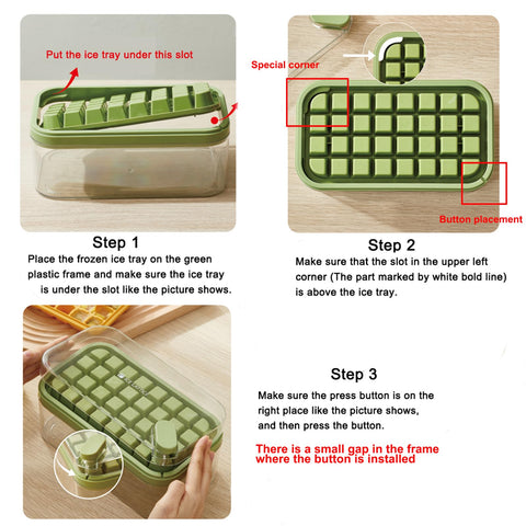 Doonly two-pack 64-piece ice cube mold fits standard freezers.
