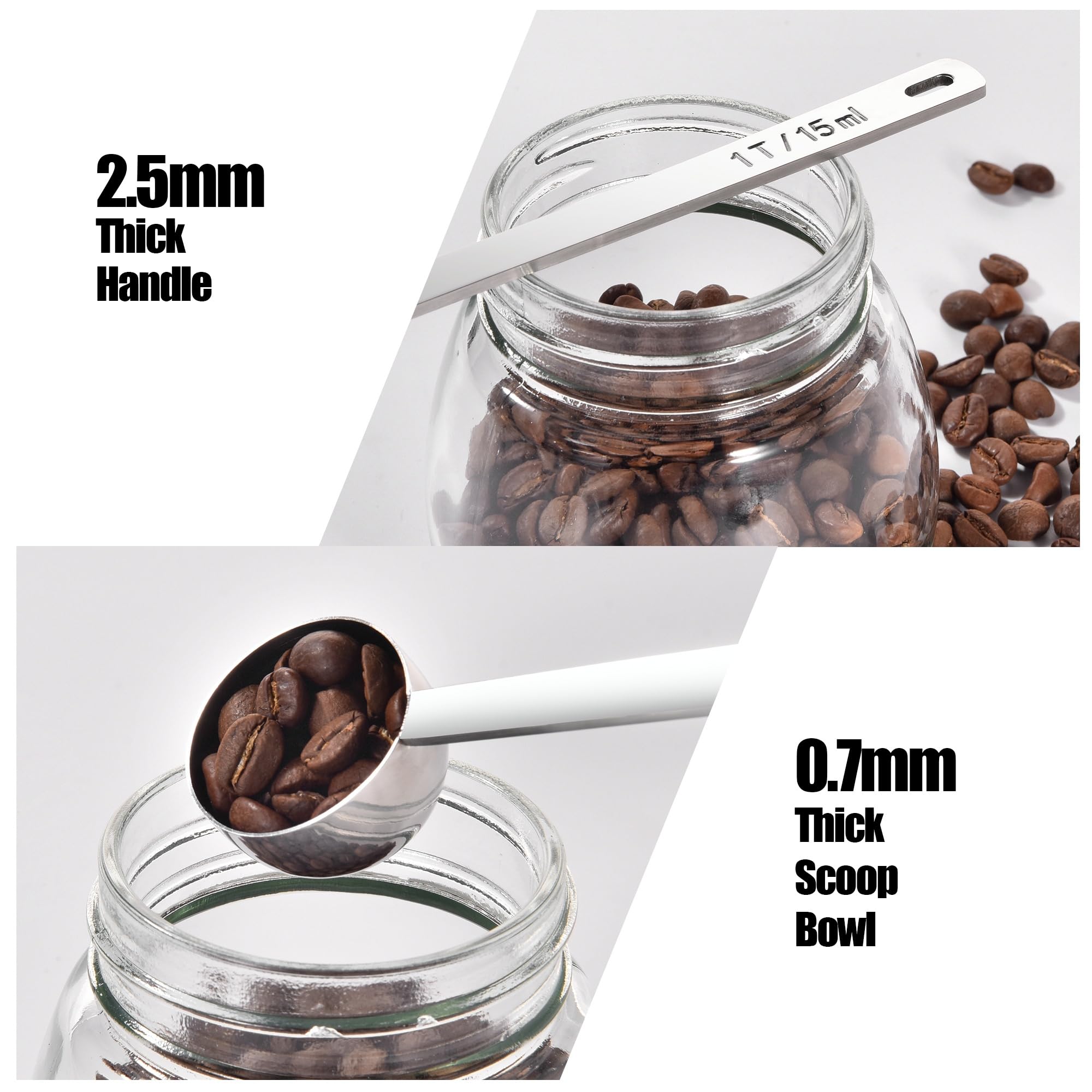 Doosu 1 Tbsp capacity suitable for coffee, tea, and powders.
